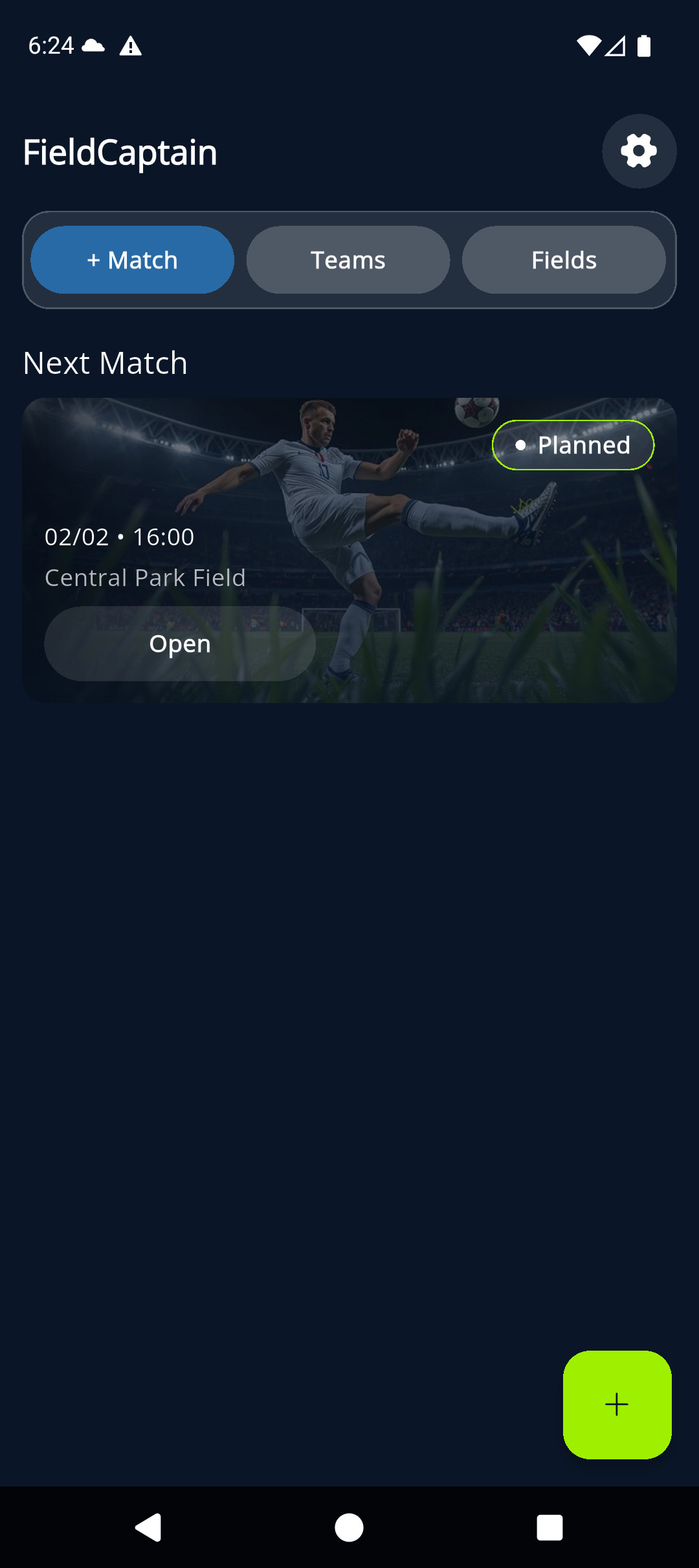 1x Football Match Organizer App Screenshot